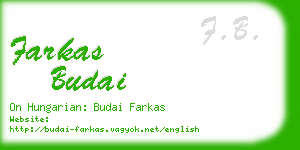 farkas budai business card